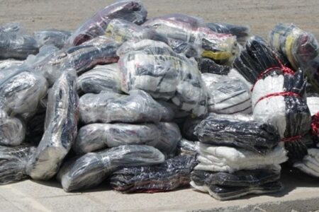 کشف ۱۰ تن پوشاک تاناکورا در محورهای مواصلاتی همدان