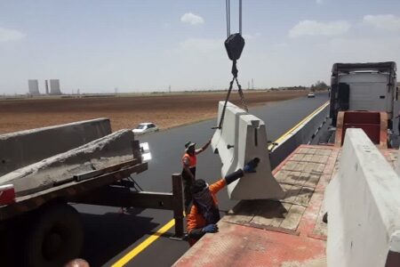 نصب ۸۰ کیلومتر حفاظ بتنی نیوجرسی در راههای استان همدان