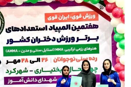 کسب دو مدال نقره توسط دختران ورزشکار همدانی در رشته MMA